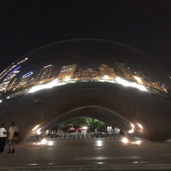 Cloud Gate - At night - Public Art Near Me - Chicago, Illinois