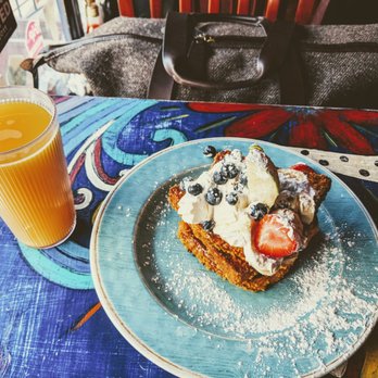 Blue Moon Cafe - Cap'n Crunch French Toast and OJ - Breakfast & Brunch Near Me - Baltimore, Maryland