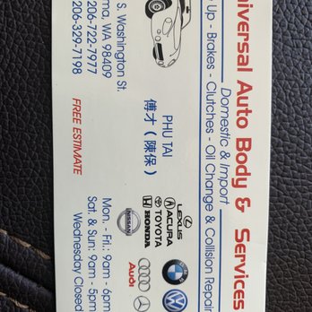 Universal Auto Body & Service - Business info - Auto Repair Near Me - Tacoma, Washington Universal Auto Body & Service - Business info - Auto Repair Near Me - Tacoma, Washington