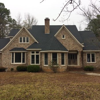 Roberts Repairs And Roofing - After. East McCarty Moire Black Arch shingles - Roofing Near Me - Haddock, Georgia