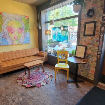 ESP Tea and Coffee - Dining area at the front of the shop. - Coffee & Tea Near Me - Alexandria, Virginia