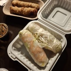 Saigon Roll - Shrimp spring rolls with egg rolls (back)