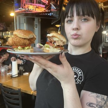 Wing Dome - The amazing server Bella bringing me my sliders - Chicken Wings Near Me - Seattle, Washington Wing Dome - The amazing server Bella bringing me my sliders - Chicken Wings Near Me - Seattle, Washington