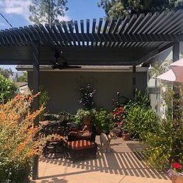 Completed pergola Completed pergola