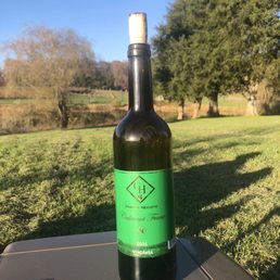 Bottle of the vineyard's Cabernet Franc. Bottle of the vineyard's Cabernet Franc.
