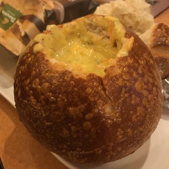 Panera Bread - Bread bowl, broccoli and cheddar soup - Soup Near Me - Edison, New Jersey