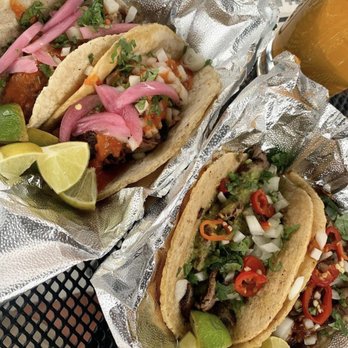 Torito's Tacos - two tacoss and a beer - Food Trucks Near Me