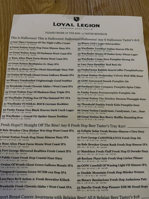 Menu photo 1 Loyal Legion Beaverton, OR