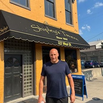 Shipley's Tavern - THE MAN standing in front of Shipley's - Bars Near Me - Madison, Indiana