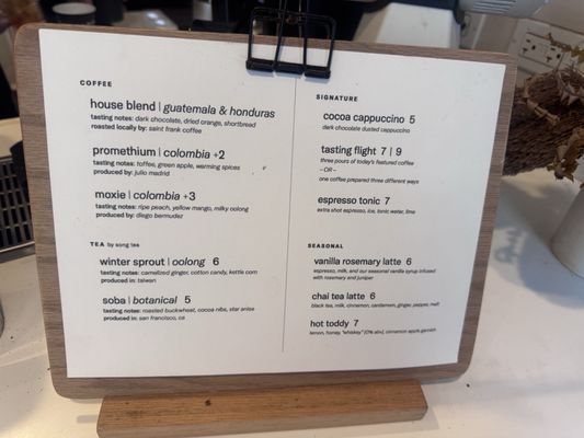 Menu photo 5 The Coffee Movement San Francisco, CA