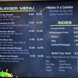 Joy Burgers - Burger Menu