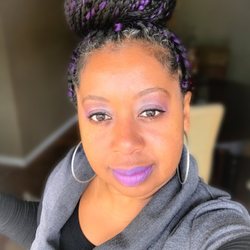 Purple and Black Box Braids