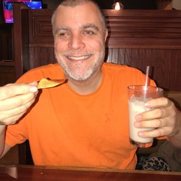 Dinner time So far we tried the chips and salsa and drank some Horchata! so good! Dinner time So far we tried the chips and salsa and drank some Horchata! so good!