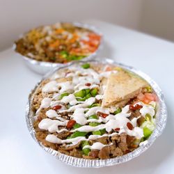 The Halal Guys - Chicken & Beef Gyro Combo Platter (regular $10)