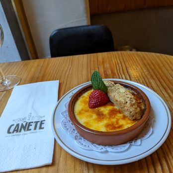 Cañete - Crema catalana - Tapas/Small Plates Near Me - Barcelona, B Cañete - Crema catalana - Tapas/Small Plates Near Me - Barcelona, B