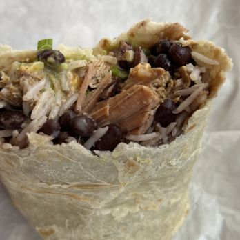 Listo! Fresh Mexican Grill - Burrito full of great ingredients: carnitas, rice, beans, guacamole, salsa & lettuce - Mexican Near Me - Minneapolis, Minnesota