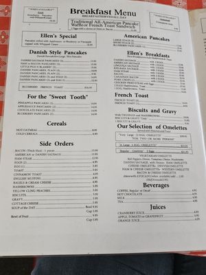 Menu photo 8 Ellen's Danish Pancake House Buellton, CA