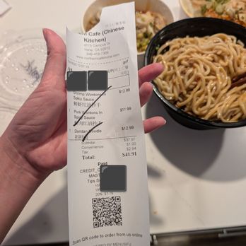 Northern Cafe - Receipt & Dishes as of March 2025 - Chinese Near Me - Irvine, California Northern Cafe - Receipt & Dishes as of March 2025 - Chinese Near Me - Irvine, California