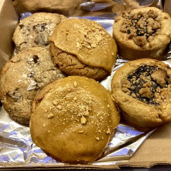 Nani’s Dough - Left to right: chocolate chip, pumpkin spice and blueberry pie - Bakeries Near Me - New York, New York Nani’s Dough - Left to right: chocolate chip, pumpkin spice and blueberry pie - Bakeries Near Me - New York, New York