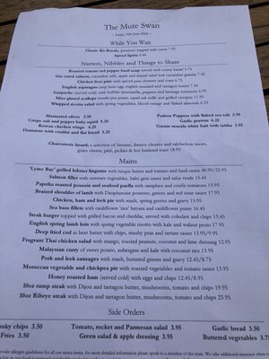 Menu photo 4 The Mute Swan East Molesey, XGL Menu photo 4 The Mute Swan East Molesey, XGL