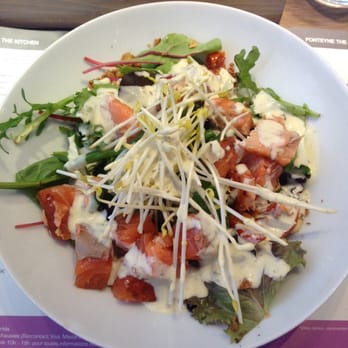 Fonteyne The Kitchen Tongres - This is their Salmon Salad - not bad for 12 euro. - Delicatessen Near Me - Etterbeek, BRU