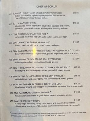 Menu photo 7 Miss Saigon Centreville, VA