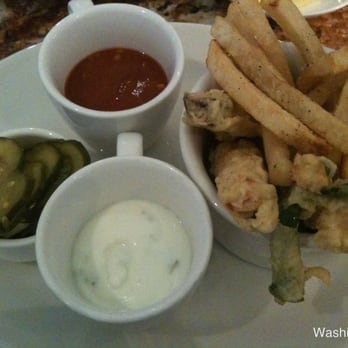 RIS - Chips and pickles w/ curry dip (ketchup with hint of curry) & yogurt dip. - New American Near Me - Washington, DC, District of Columbia RIS - Chips and pickles w/ curry dip (ketchup with hint of curry) & yogurt dip. - New American Near Me - Washington, DC, District of Columbia