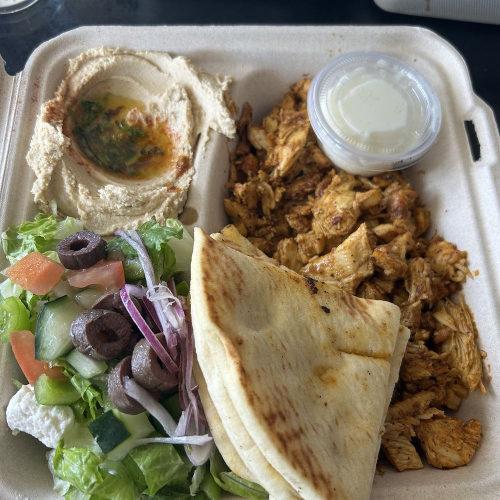 Urban Pita - Garlic Chicken Shawarma with Garlic Sauce Plate - Mediterranean Near Me - Tucson, Arizona Urban Pita - Garlic Chicken Shawarma with Garlic Sauce Plate - Mediterranean Near Me - Tucson, Arizona