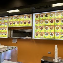 Front counter menu Front counter menu