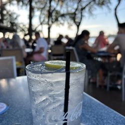 Patio is lovely at sunset