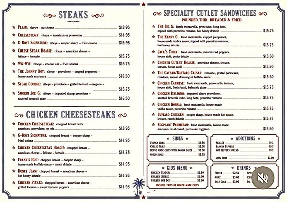 Menu photo 3 G Boys Cheesesteaks Venice, FL Menu photo 3 G Boys Cheesesteaks Venice, FL
