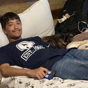 VEG ER for Pets - My so. With his fur baby Minnie Meows 2 weeks ago - Emergency Pet Hospital Near Me - Dallas, Texas