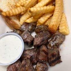 Parkside Sports Grille - Korean Beef Tips entree come with two sides.