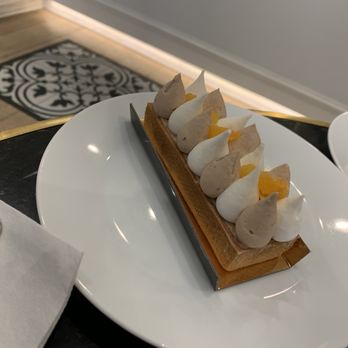 Maison Alyzee - Winter tart with chestnut flavored cream and citrus-like gelled layer. It made me very happy to eat it. Strongly recommended! - Bakeries Near Me - Mountain View, California Maison Alyzee - Winter tart with chestnut flavored cream and citrus-like gelled layer. It made me very happy to eat it. Strongly recommended! - Bakeries Near Me - Mountain View, California