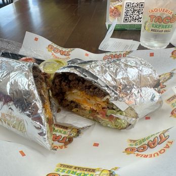 Taqueria Taco Express - California Burrito. Very nice with red and green hot sauce - Latin American Near Me - Arlington, Texas Taqueria Taco Express - California Burrito. Very nice with red and green hot sauce - Latin American Near Me - Arlington, Texas