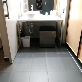 Aloft by Marriott Miami Airport - Bathroom and mini fridge - Hotels Near Me - Miami, Florida Aloft by Marriott Miami Airport - Bathroom and mini fridge - Hotels Near Me - Miami, Florida