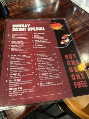 Menu photo 1 Shogun Sushi And Hibachi Onalaska, WI Menu photo 1 Shogun Sushi And Hibachi Onalaska, WI