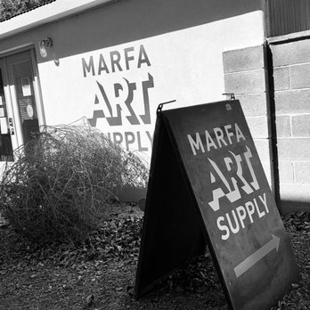 Marfa Art Supply - Marfa Art Supply with gigantic tumble weed! - Art Supplies Near Me - Marfa, Texas