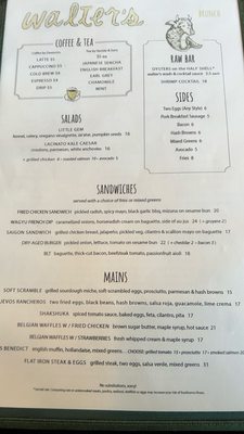 Menu photo 1 Walter's Brooklyn, NY