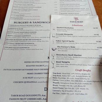 Tabor Road Tavern - Menu - New American Near Me - Morris Plains, New Jersey Tabor Road Tavern - Menu - New American Near Me - Morris Plains, New Jersey