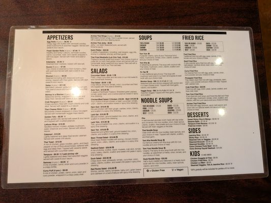 Menu photo 7 Arches Thai Moab, UT
