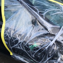 Opening on the passenger side with the mirror removed
