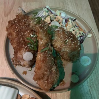 Yicha - THE OG KFC Twice Fried Drumsticks, Choice of Halmuni Garlic or Pimento Chile Sauce, Kimchee Coleslaw - Korean Near Me - Los Angeles, California Yicha - THE OG KFC Twice Fried Drumsticks, Choice of Halmuni Garlic or Pimento Chile Sauce, Kimchee Coleslaw - Korean Near Me - Los Angeles, California