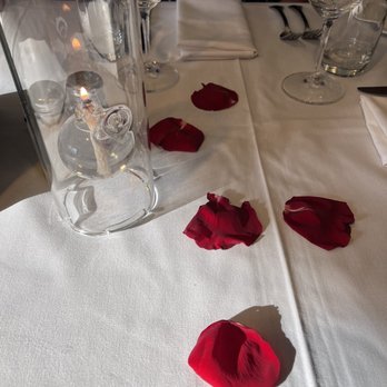 Hemenway's Restaurant - Rose Petals for our Anniversary - Seafood Near Me - Providence, Rhode Island