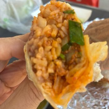 Cemitas Tepeaca - Inside half of my burrito - Food Trucks Near Me - East Los Angeles, California Cemitas Tepeaca - Inside half of my burrito - Food Trucks Near Me - East Los Angeles, California