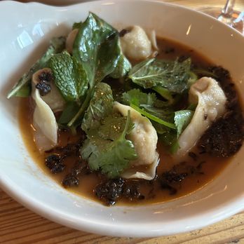 Nancy's Hustle - Shrimp and Beef Dumplings - New American Near Me - Houston, Texas Nancy's Hustle - Shrimp and Beef Dumplings - New American Near Me - Houston, Texas
