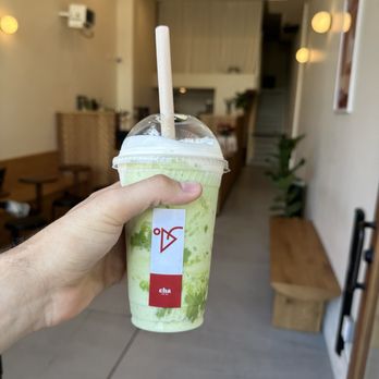 Cha Thai Tea - avacado slushy with cheese foam - Bubble Tea Near Me - Berkeley, California