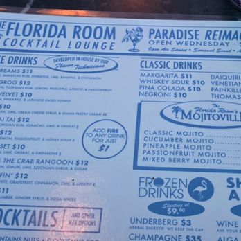 The Florida Room - Menu - Wine Bars Near Me - Pensacola, Florida The Florida Room - Menu - Wine Bars Near Me - Pensacola, Florida