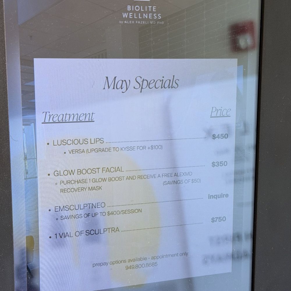 Biolite Wellness - May specials 2026 - Medical Spas Near Me - Irvine, California Biolite Wellness - May specials 2026 - Medical Spas Near Me - Irvine, California