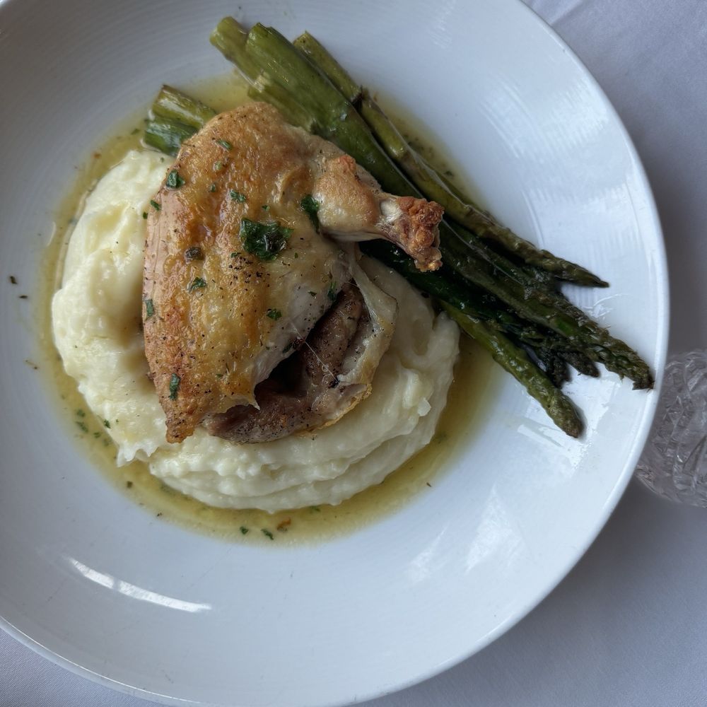 Davio's - Chicken entree w/mashed potatoes and asparagus - Steakhouses Near Me - King of Prussia, Pennsylvania Davio's - Chicken entree w/mashed potatoes and asparagus - Steakhouses Near Me - King of Prussia, Pennsylvania